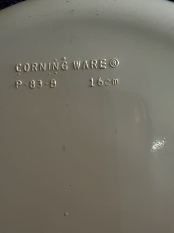 Vintage Corning Ware Wildflower 6.5 Inch Menuette Skillet P-83-B with Glass Lid - Thumbnail 4