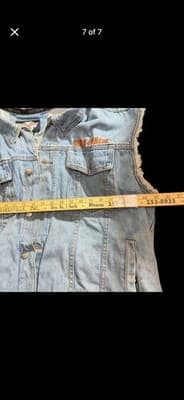 Harley-Davidson Embroidered Denim Vest Bikers Motorcycle Sleeveless 2XL - Thumbnail 7
