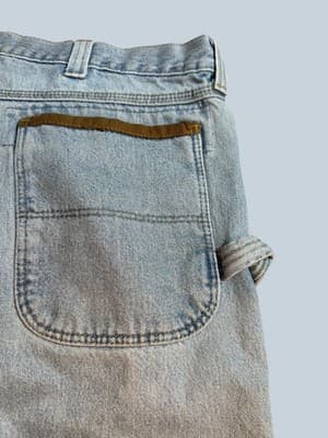 Vintage Wrangler RIGGS DuraShield Denim Carpenter Jeans 40x32 Straight Leg - Thumbnail 7