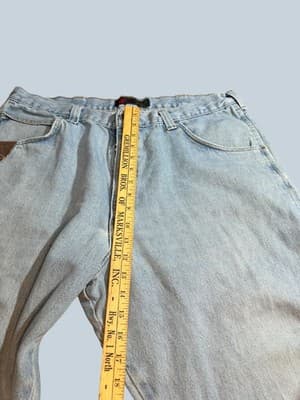 Vintage Wrangler RIGGS DuraShield Denim Carpenter Jeans 40x32 Straight Leg - Thumbnail 10
