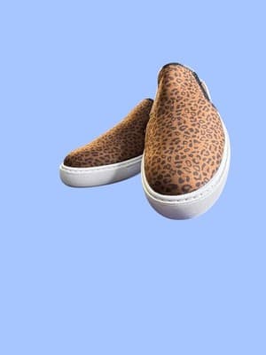 Time and Tru Leopard Print Slip-On Mule Sneakers Women's 9 Memory Foam Cheetah