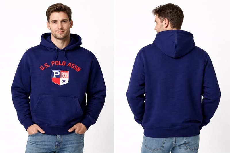U.S. Polo Assn. Navy Blue Hoodie Sweatshirt - Men’s XXL