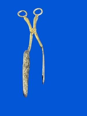 Vintage Silver Plated Ornate Scissor Salad Tongs - Thumbnail 4