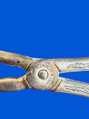 Vintage Silver Plated Ornate Scissor Salad Tongs - Thumbnail 6
