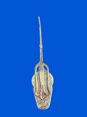 Vintage Silver Plated Ornate Scissor Salad Tongs - Thumbnail 2