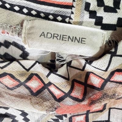 Adrienne Boho Floral Geometric Print Shift Dress - Size Small - Thumbnail 3