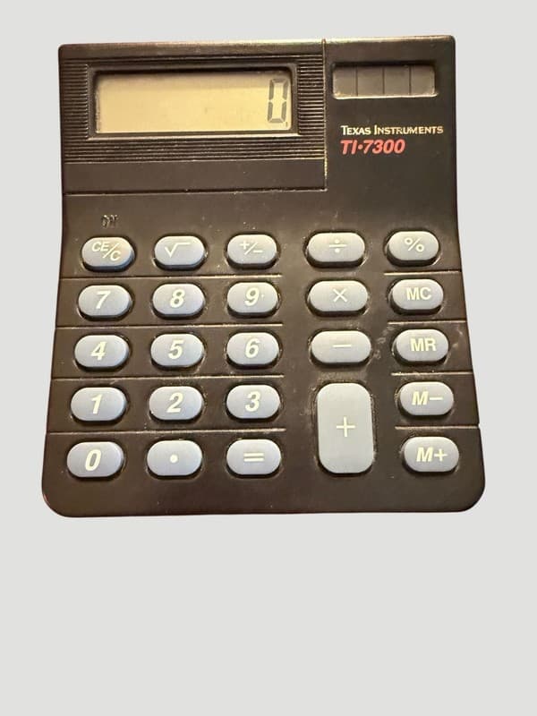 Vintage Texas Instruments TI-7300 SuperView Solar Calculator Made in USA