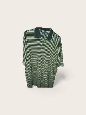 Pebble Beach Men’s Golf Polo – Green/Black Stripes – Classic Fit