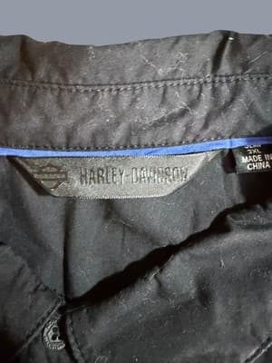 Harley-Davidson Slim Fit Short Sleeve Button Shirt Black 3XL Bar Shield Biker - Thumbnail 3