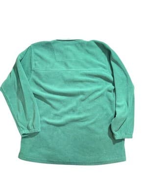 Vintage Orvis Fleece Rugby Pullover Green Men’s Medium Outdoor Sweater - Thumbnail 2