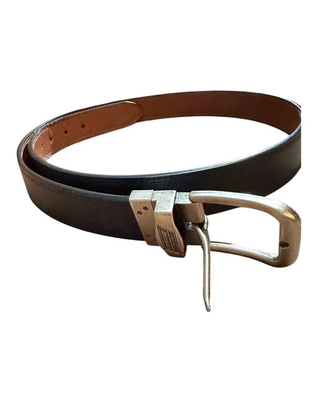 Genuine Dickies Leather Work Belt Black Size 42 Heavy Duty Buckle