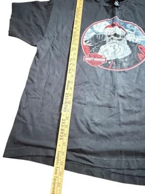 Harley Davidson Taboo Alexandria LA Santa Skull T Shirt Black 3XL - Thumbnail 11