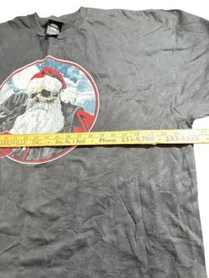 Harley Davidson Taboo Alexandria LA Santa Skull T Shirt Black 3XL - Thumbnail 12