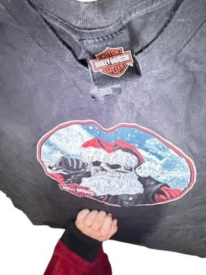 Harley Davidson Taboo Alexandria LA Santa Skull T Shirt Black 3XL - Thumbnail 9