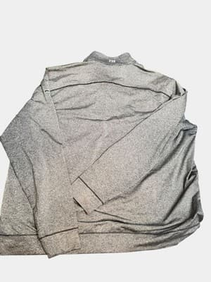 Cutter & Buck CB DryTec Grey Striped 1/4 Zip Performance Pullover XXL - Thumbnail 2