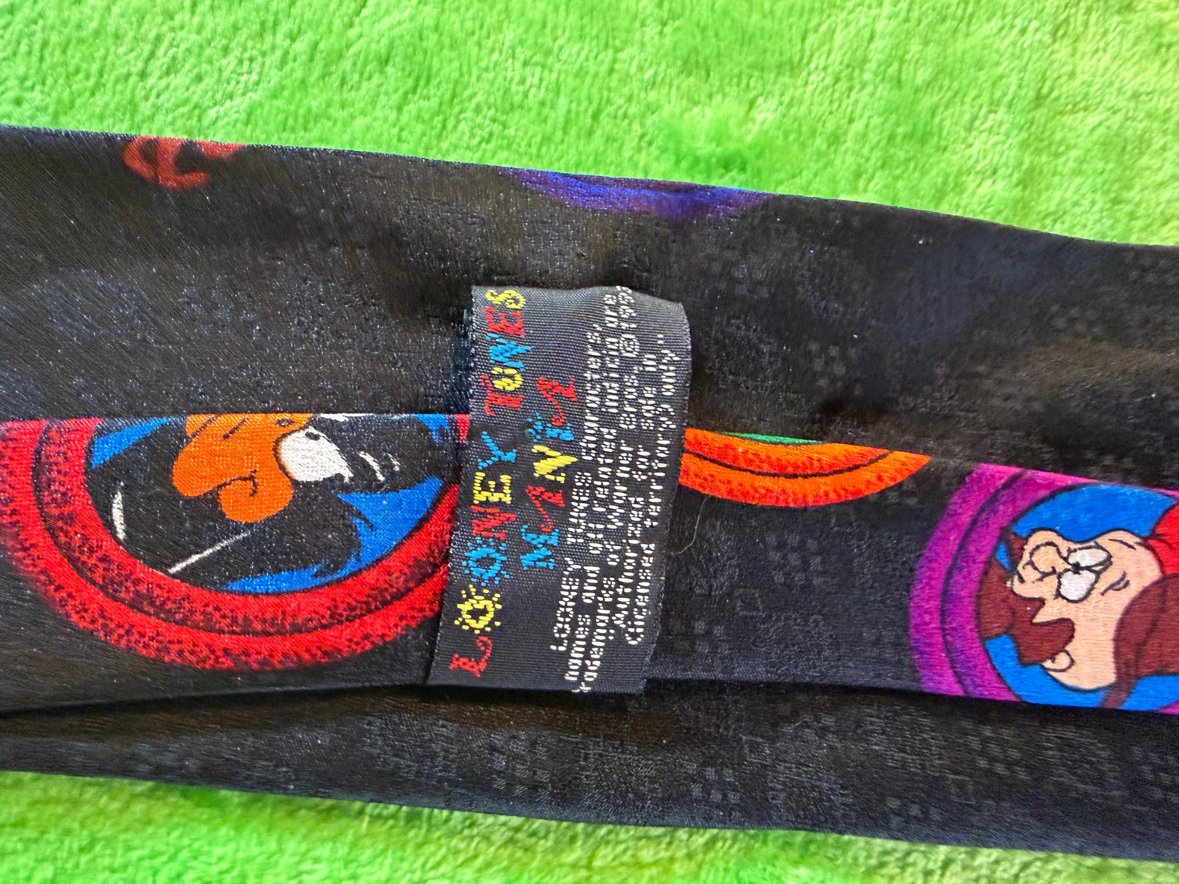 Vtg 1993 Looney Tunes Mania Full Cast Novelty Necktie Warner Bros - Thumbnail 5