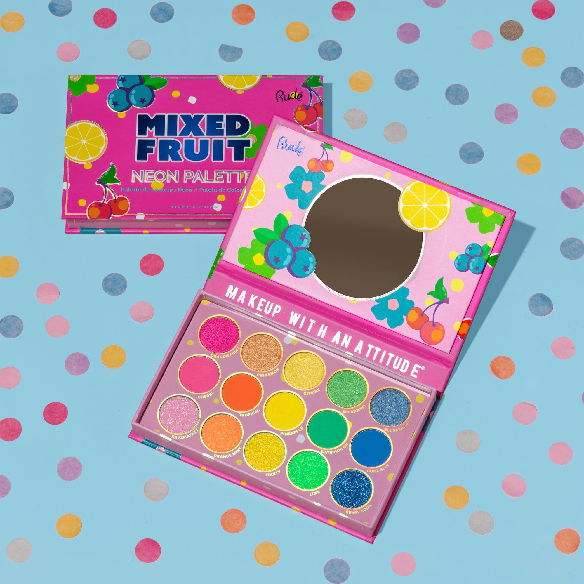 RUDE COSMETICS Mentos Mixed Fruit Neon Palette - Thumbnail 3