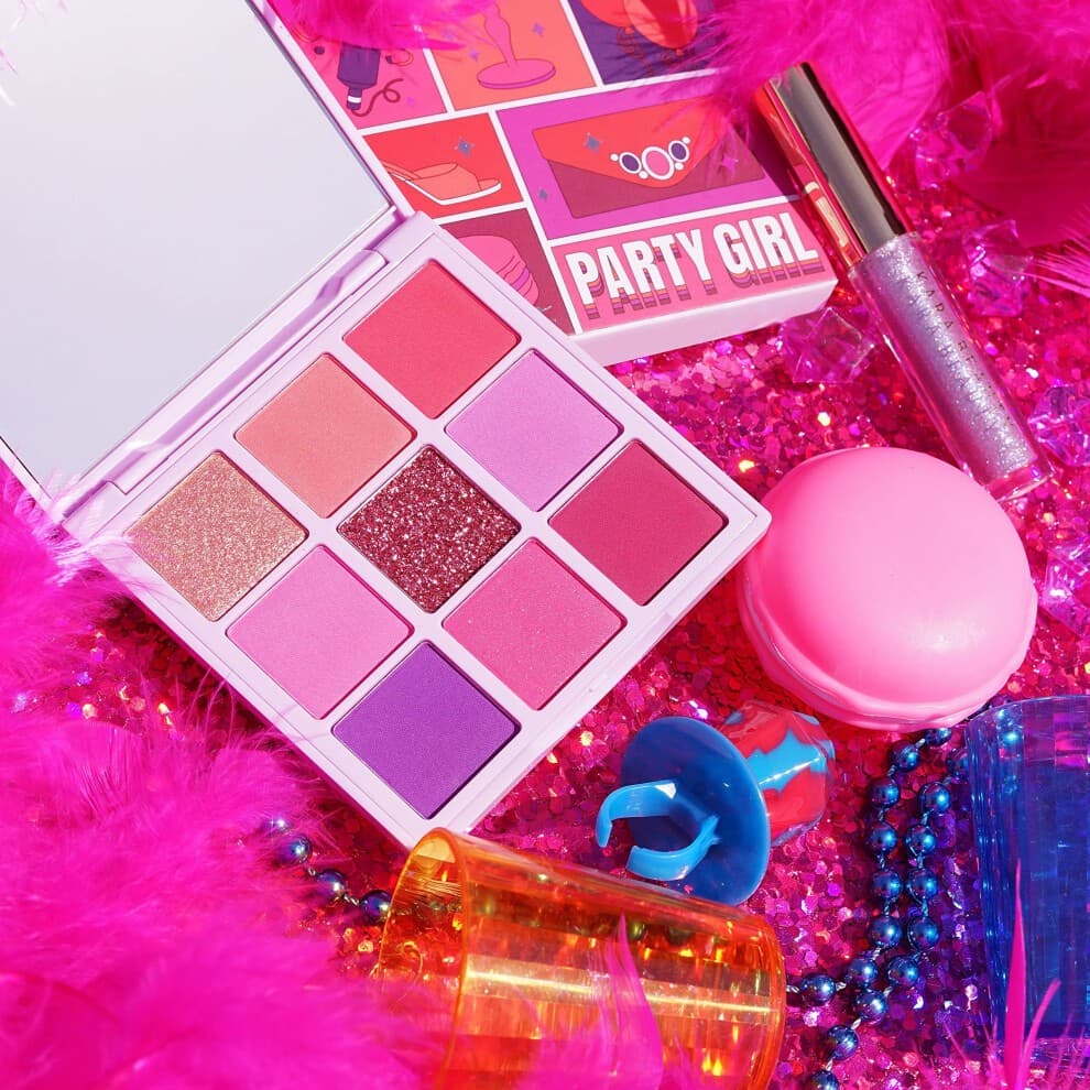 Kara Beauty PARTY GIRL 9 Color Eyeshadow Palette - Vegan - Thumbnail 2
