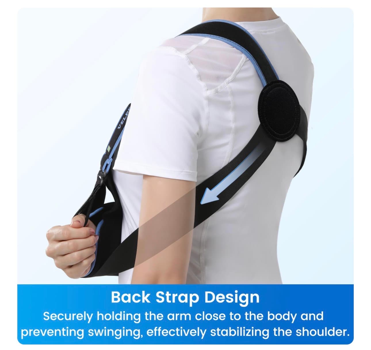 Velpeau Arm Sling Shoulder Immobilizer for Left or Right Arm - Comfort type, Small: Bust 24″-29.5″ - Thumbnail 3