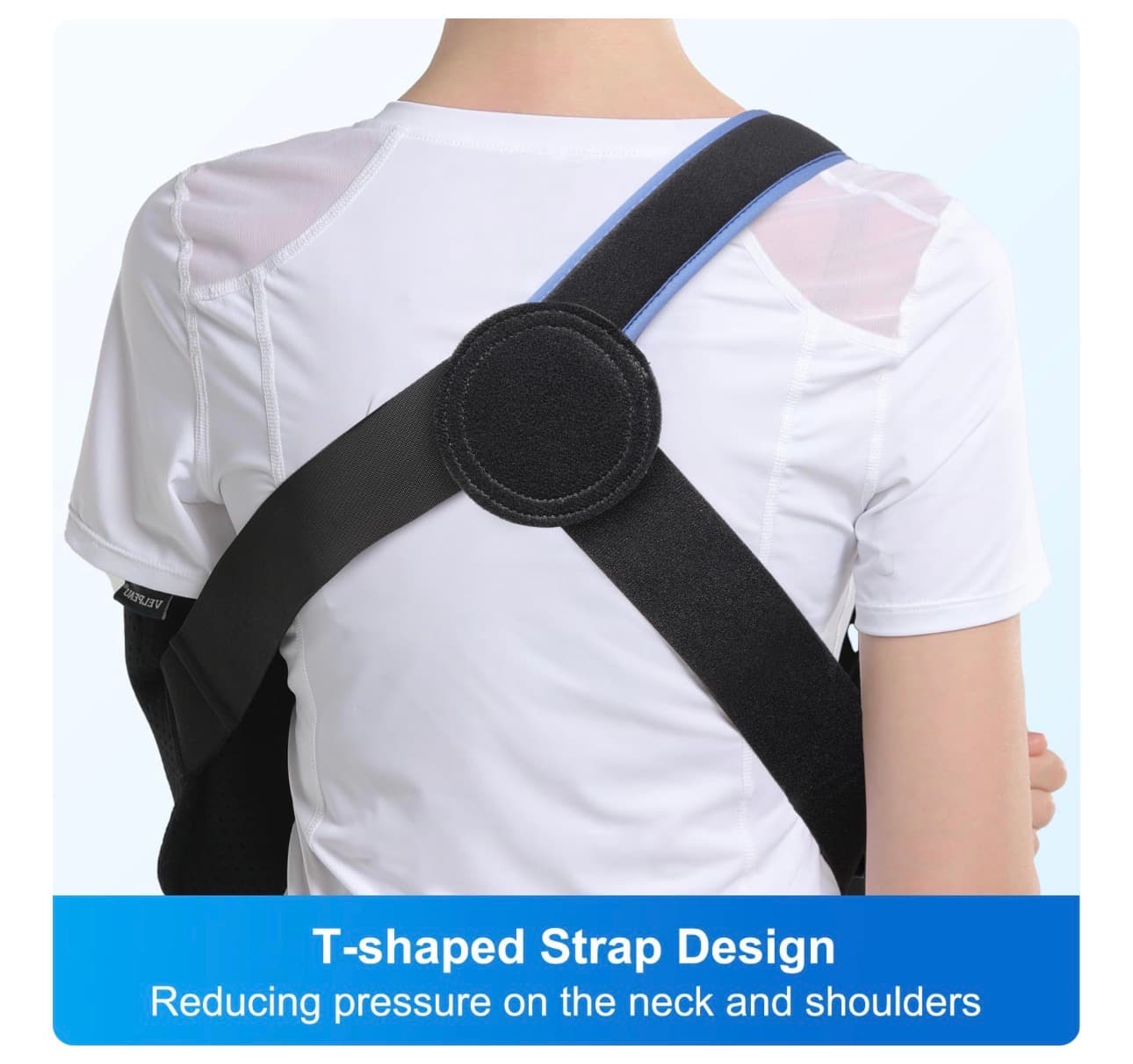 Velpeau Arm Sling Shoulder Immobilizer for Left or Right Arm - Comfort type, Small: Bust 24″-29.5″ - Thumbnail 4