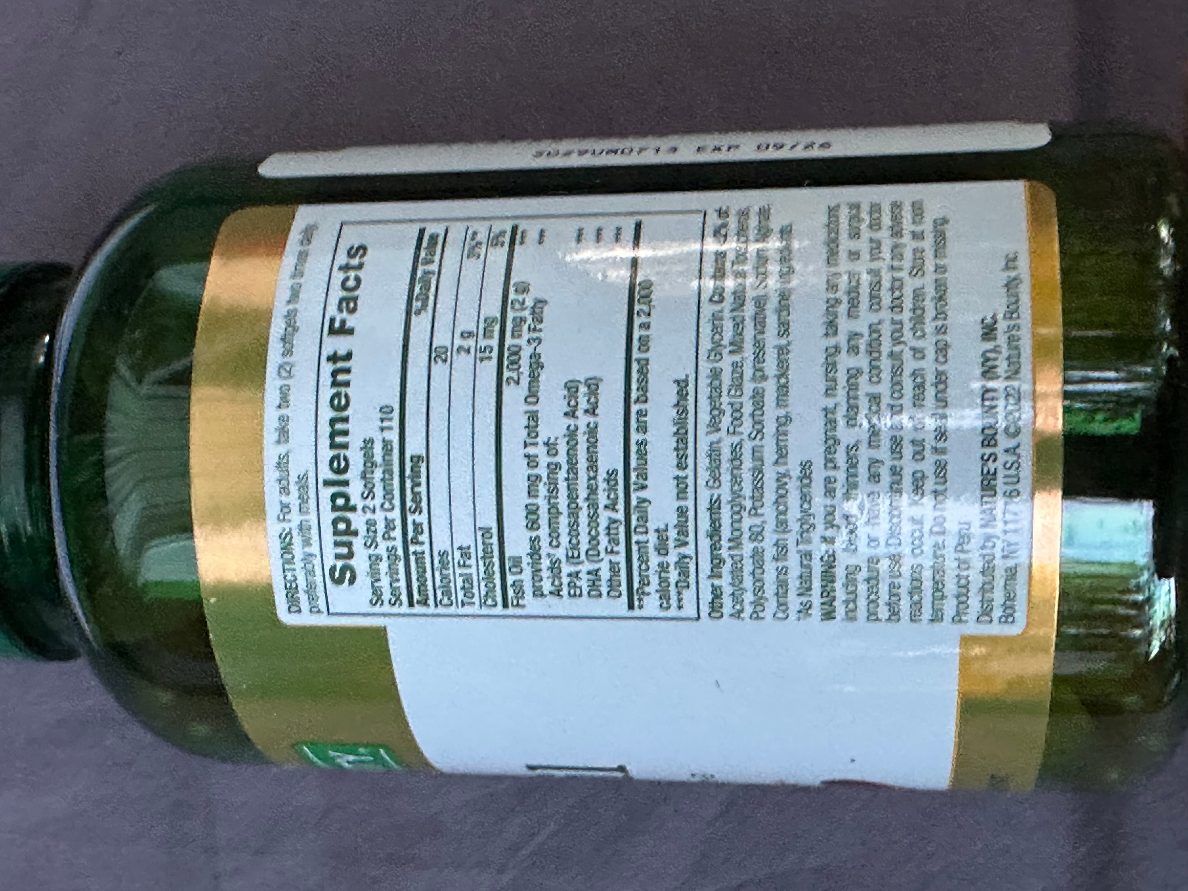 Nature's Bounty Fish Oil Heart Health 1200mg 360mg Omega-3 200 Softgels - Thumbnail 4