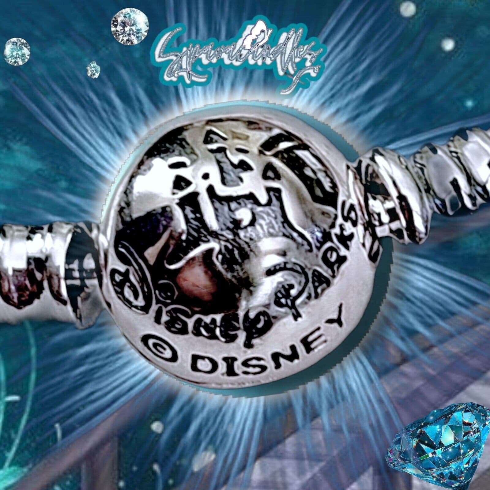 PANDORA Disney Parks Exclusive Wonderful World 925 Sterling Bracelet Size 18 - Thumbnail 3