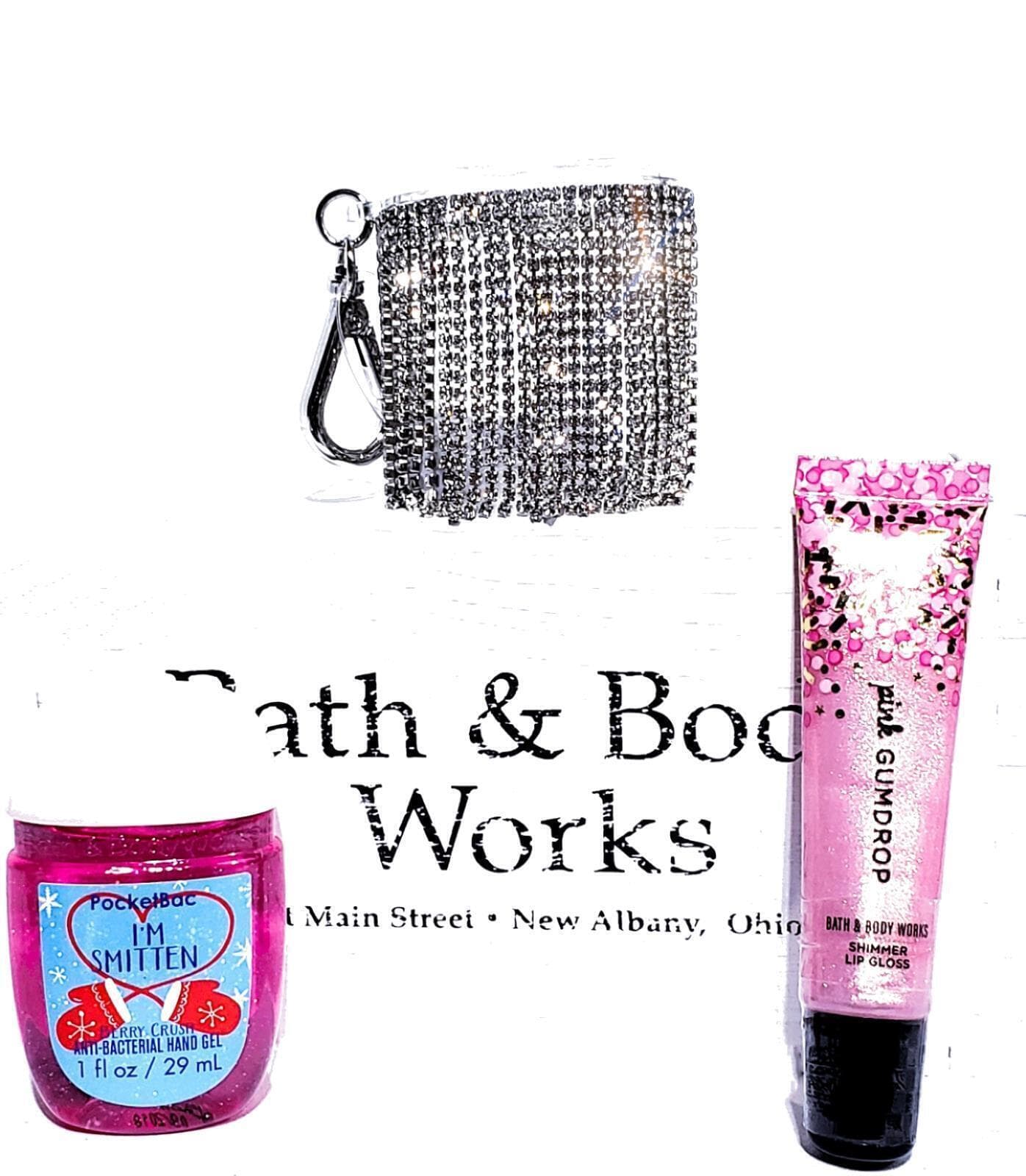 Bath & Body Works I am Smitten Hand Care, Rhinestone Tassel Holder & Gumdrop Lip