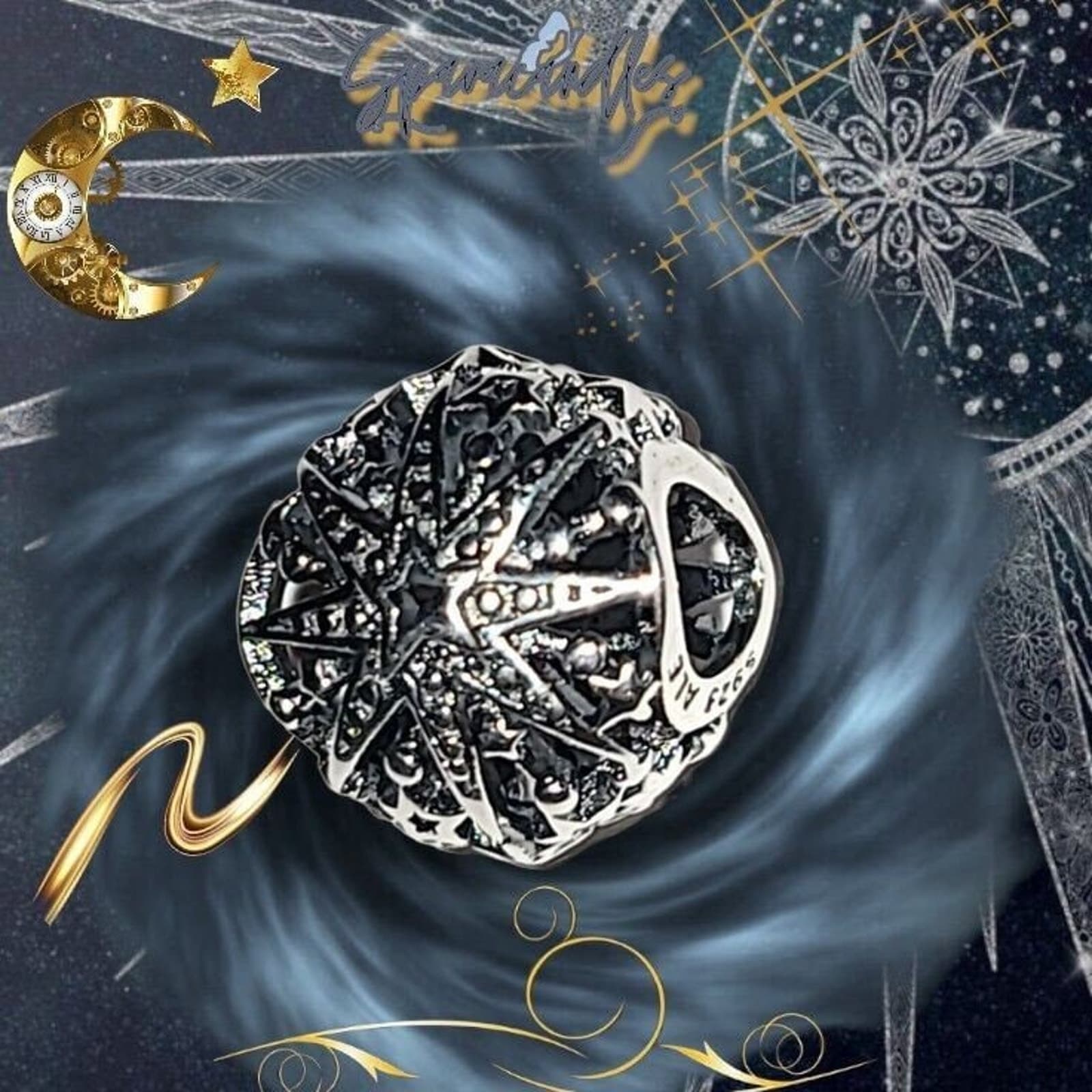 Pandora Celestial Snowflake Charm Bead 792360c00 Us seller