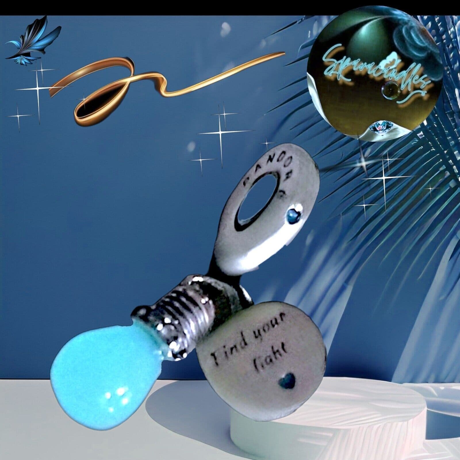 New Top Seller Pandora Glow in the dark Blue light bulb US SELLER free shippingi - Thumbnail 2
