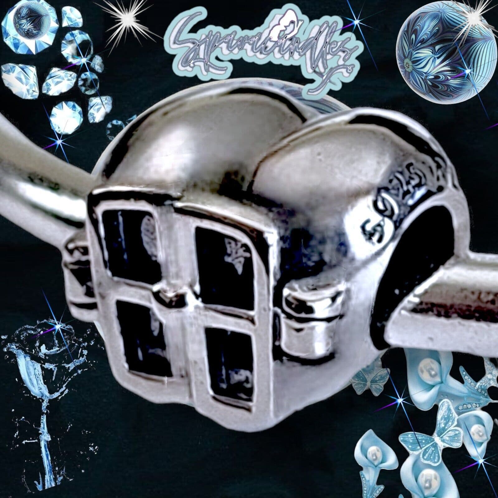 NEW PANDORA Window Heart Thanks Mom Charm 798006EN63 US seller - Thumbnail 2