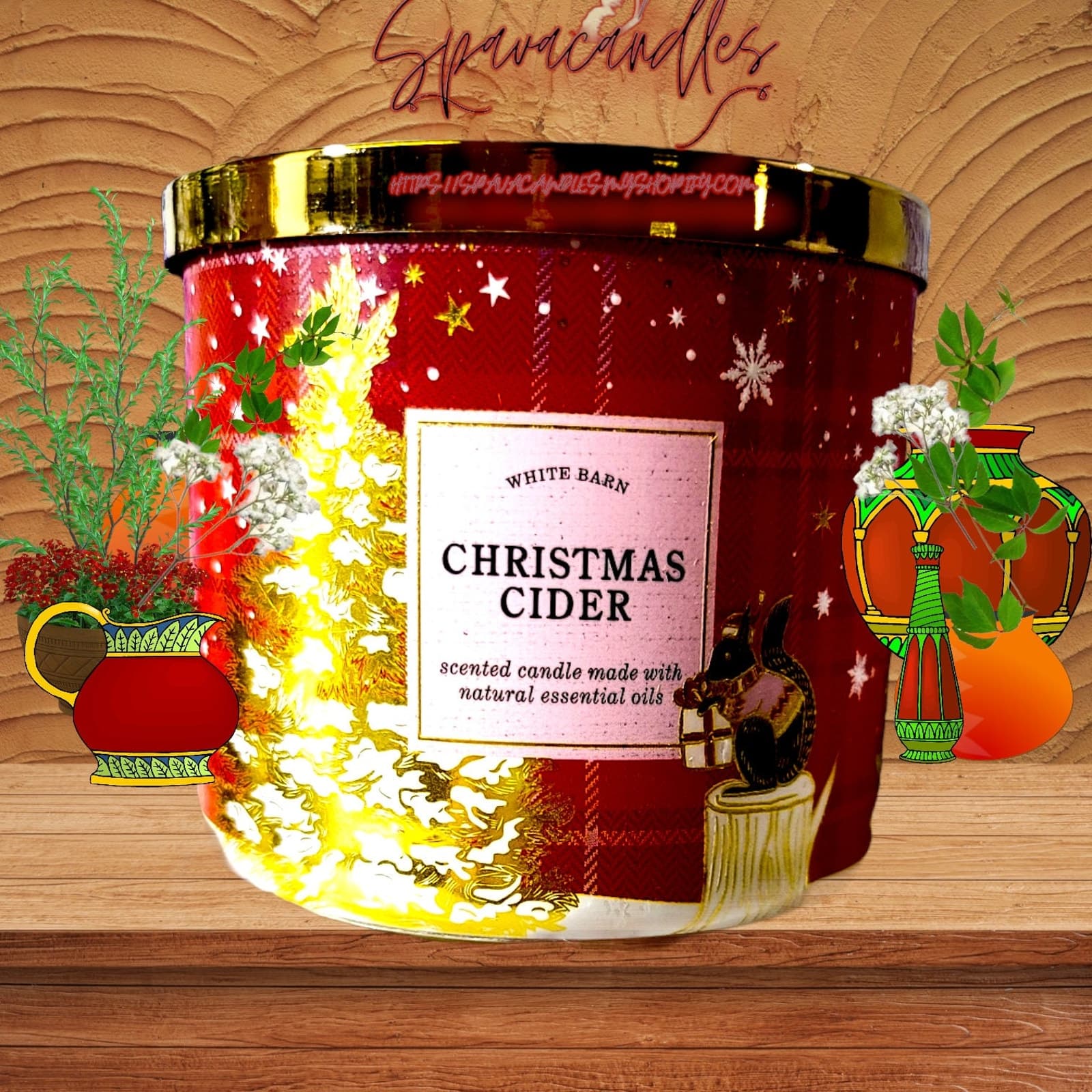 New Bath & Body Works Christmas Cider 3 Wick Candle 2022 - Thumbnail 2