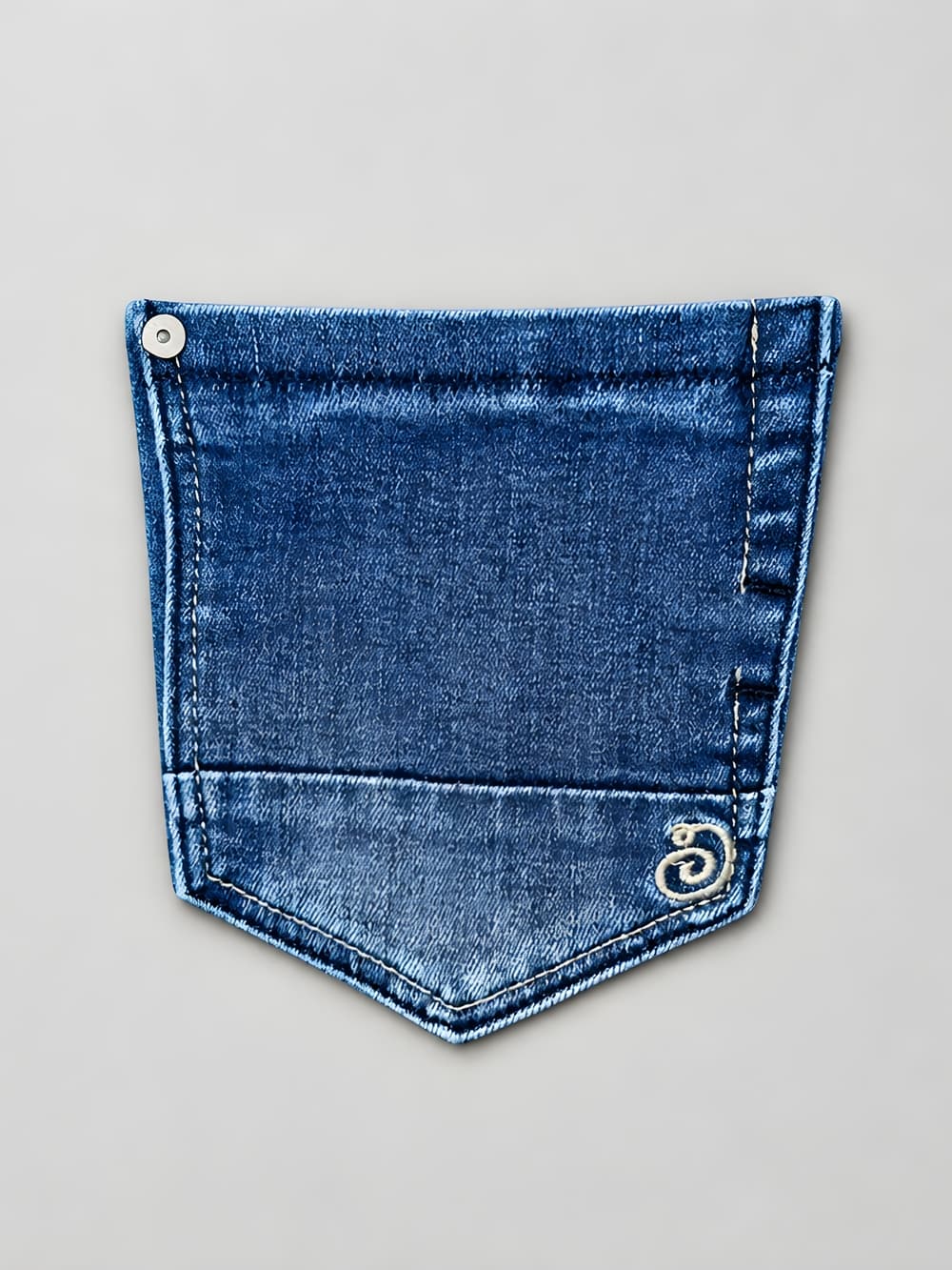Indigo Rein Double-Button Faded Denim Shorts - Thumbnail 2
