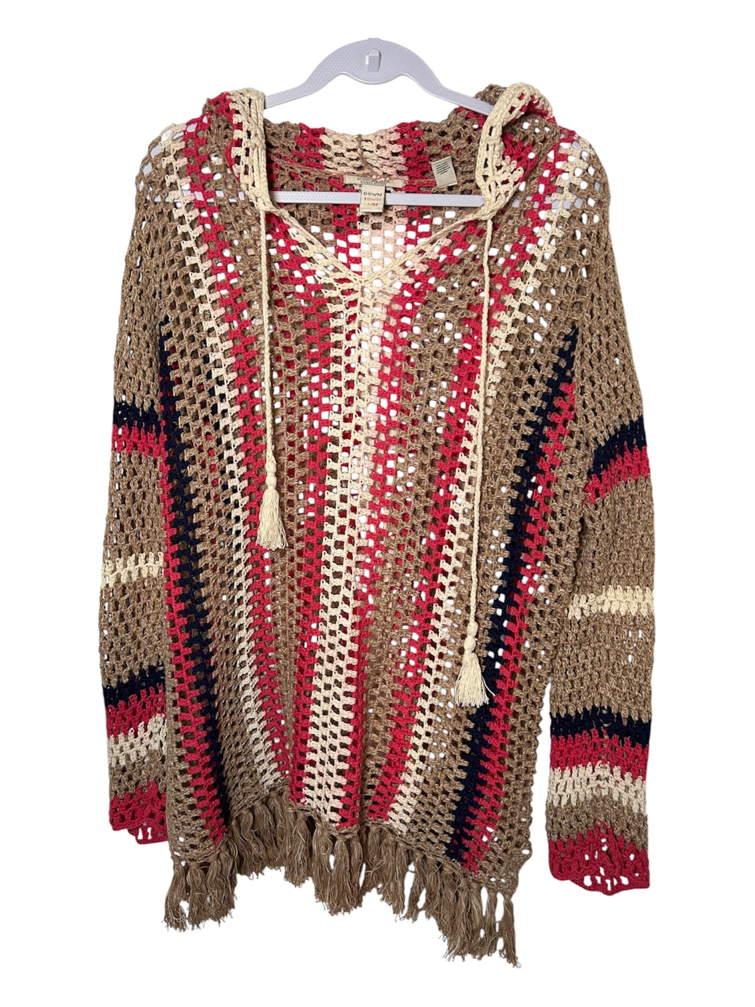 Scotch & Soda Baja Hoodie Festival Poncho Multicolor M