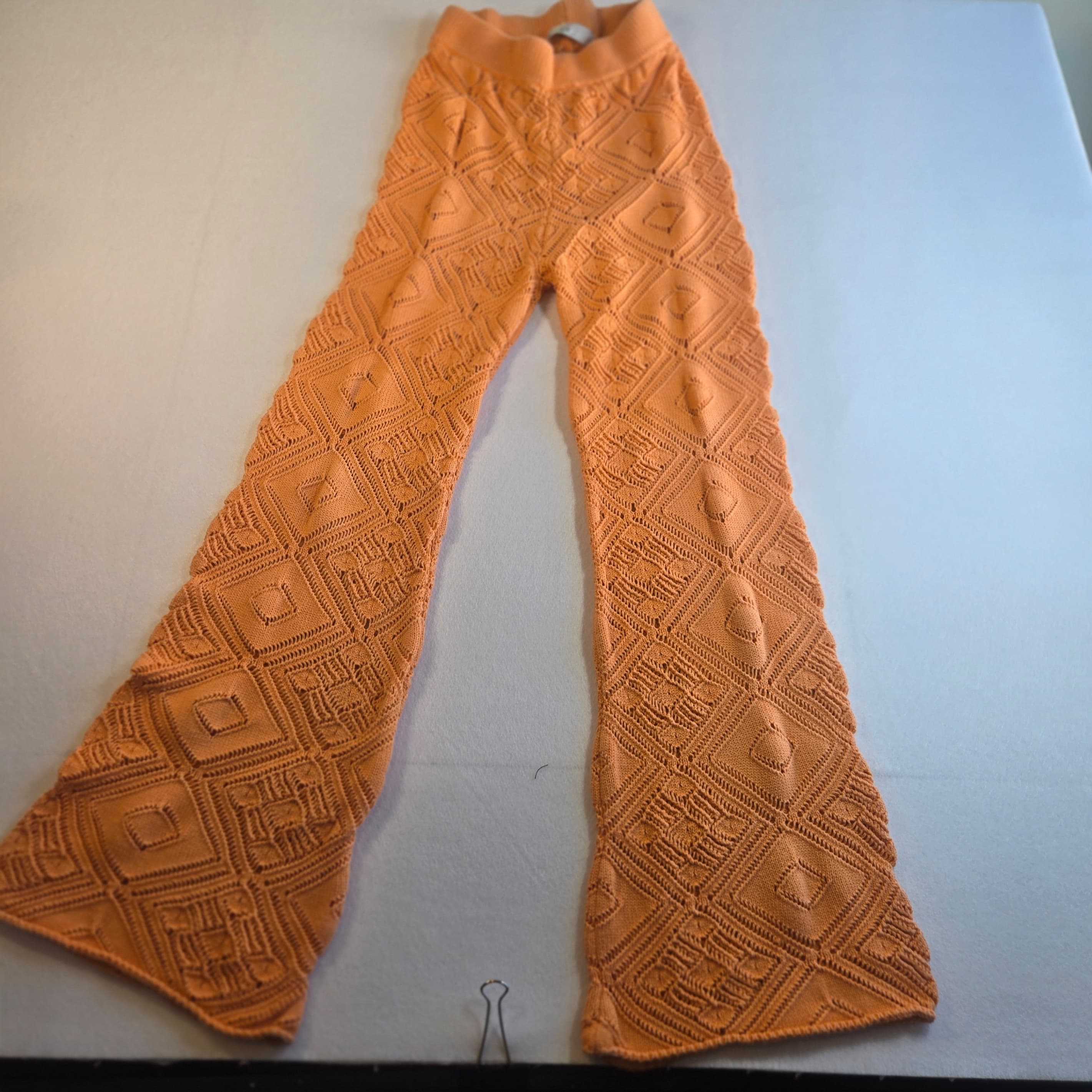 Free People Beach Orange Knit Matching set size Small - Thumbnail 3