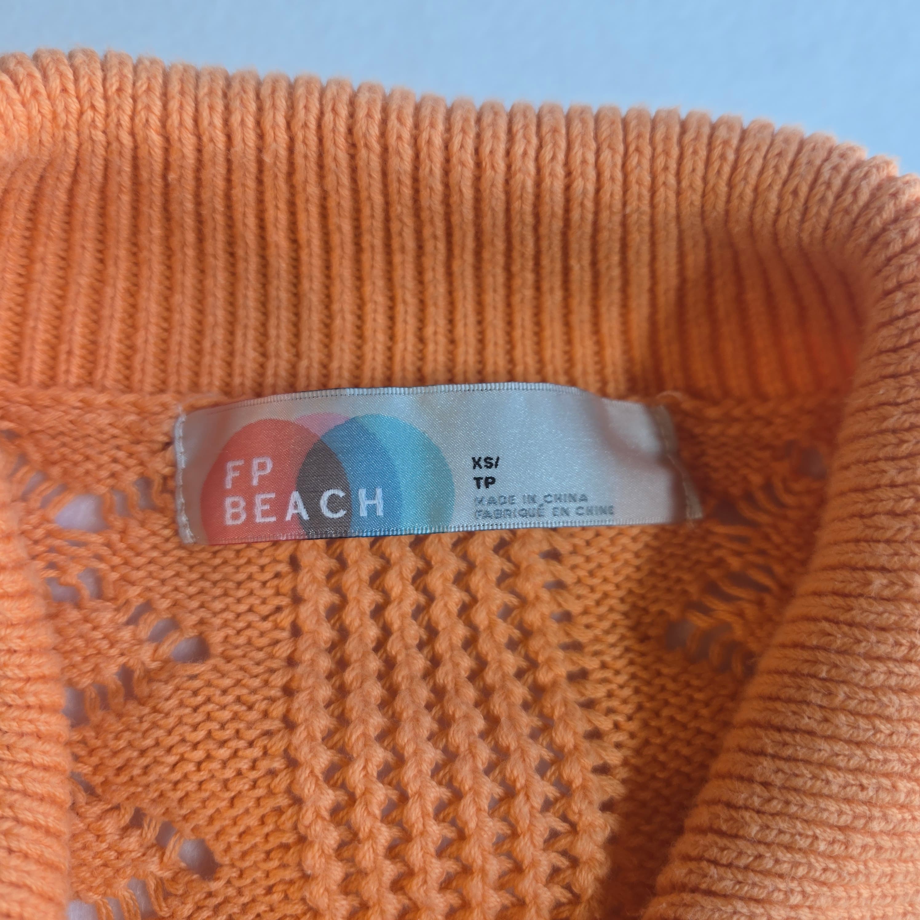 Free People Beach Orange Knit Matching set size Small - Thumbnail 9
