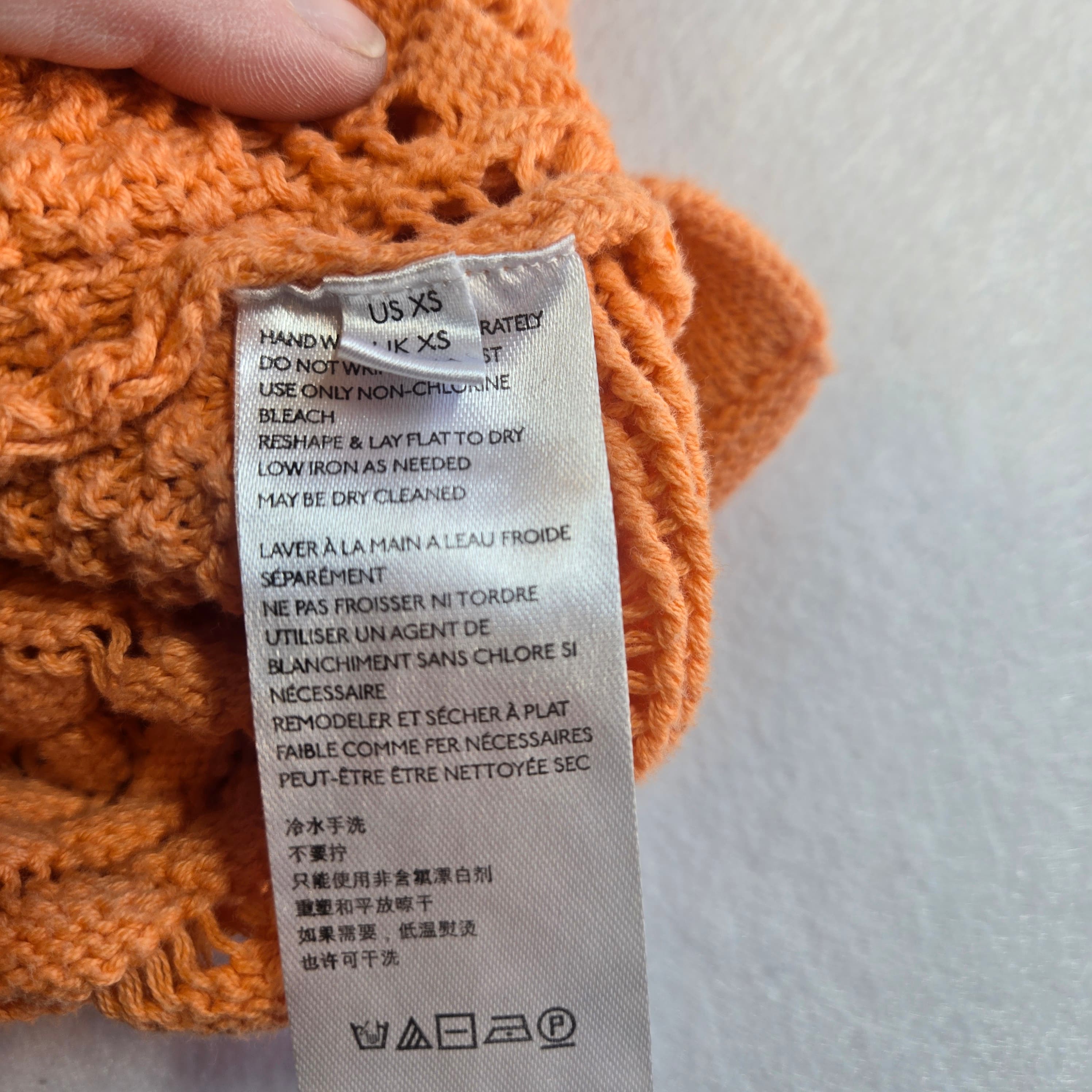 Free People Beach Orange Knit Matching set size Small - Thumbnail 6