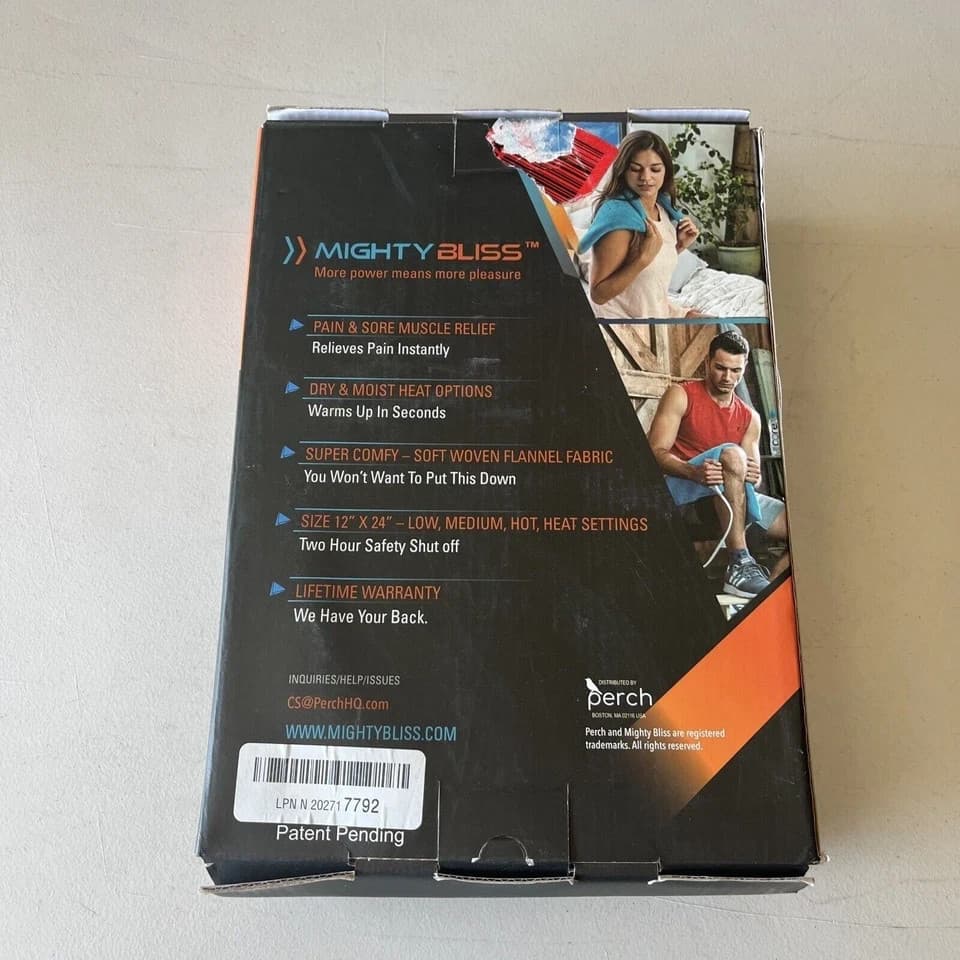MIGHTY BLISS 12"x24" Electric Heating Pad for Muscle Pain Cramps Relief - Thumbnail 3