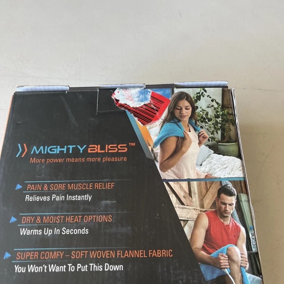 MIGHTY BLISS 12"x24" Electric Heating Pad for Muscle Pain Cramps Relief - Thumbnail 4