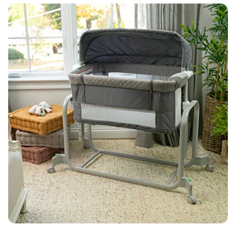 Ingenuity Dream Hero Starlight 3-in-1 Co-Sleeping Bassinet and Crib - Lume (Grey), Unisex, Newborn to 12 Months - Thumbnail 10