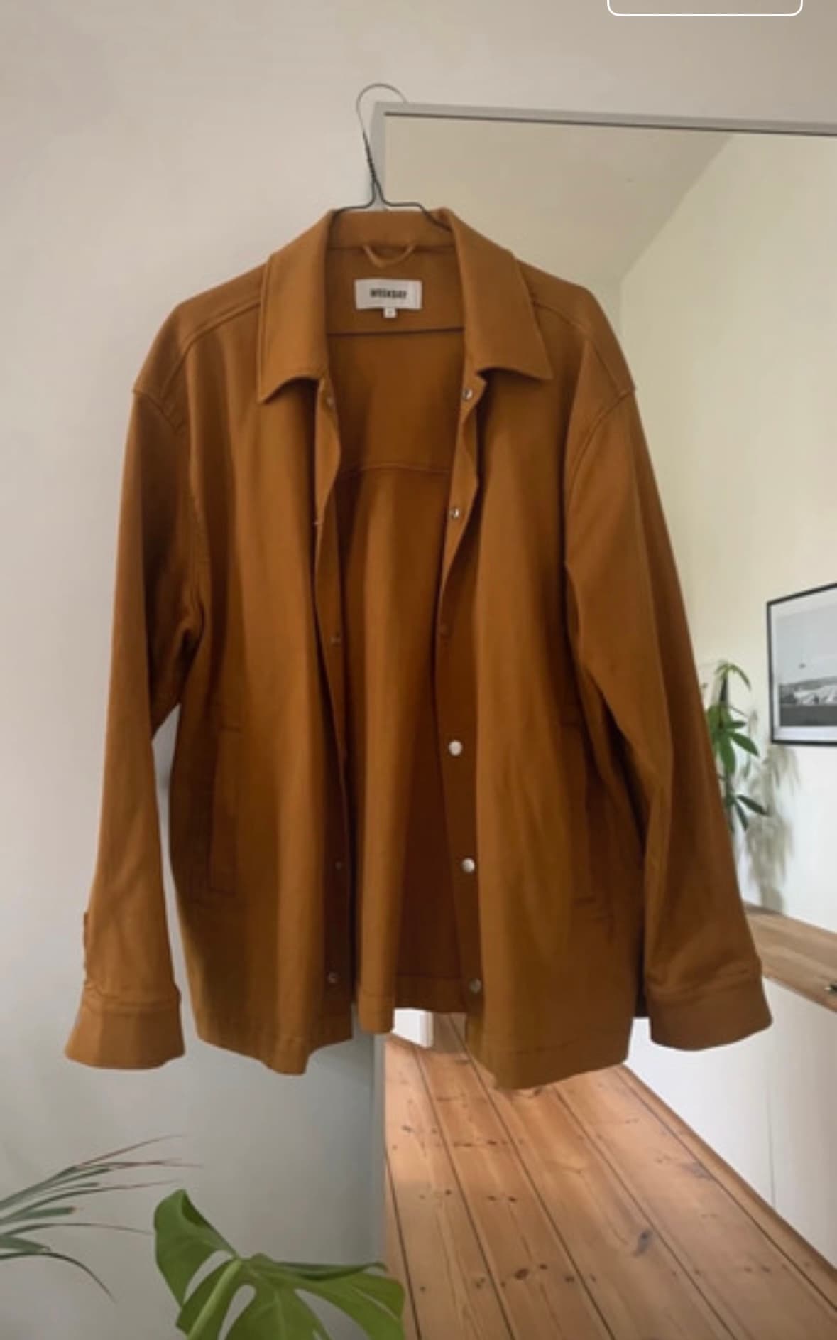 Weekday Brown Button-Up Jacket Size M - Thumbnail 2
