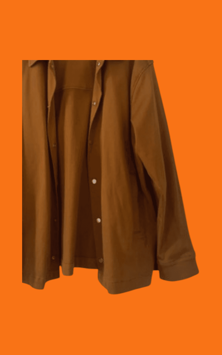 Weekday Brown Button-Up Jacket Size M