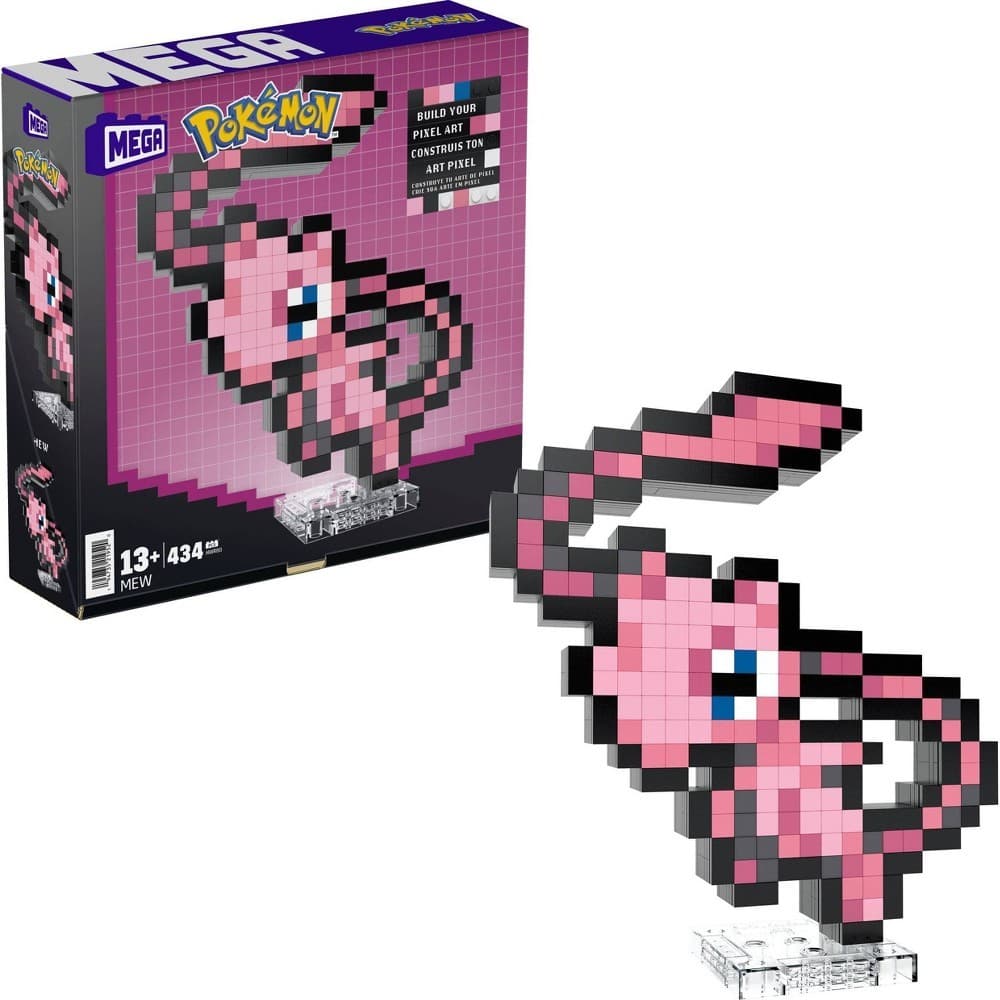 MEGA BLOKS Pokemon Mew  Pixel Art  434 Piece Building Toy Set