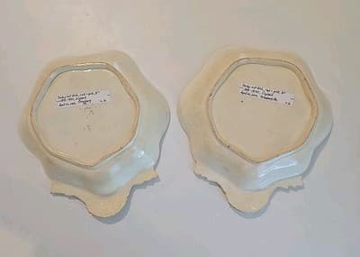Derby Porcelain Nut Dishes c. 1810-1840 Red & Gold Flowers Set of 2 - Thumbnail 5