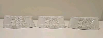 Set of 3 DRESDEN CHERUB Centerpieces Table Display Florals/ Plants PORCELAIN - Thumbnail 2