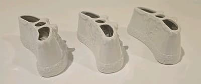 Set of 3 DRESDEN CHERUB Centerpieces Table Display Florals/ Plants PORCELAIN - Thumbnail 7