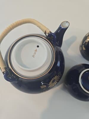 Japanese Arita ware Sake Tea Pot Cup 6 Set Pottery Porcelain Japan - Thumbnail 5