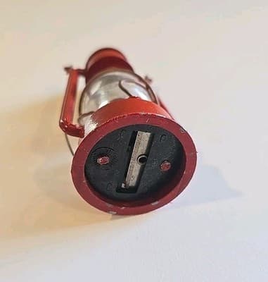 Vintage Red Railroad Lantern Pencil Sharpener - Thumbnail 5