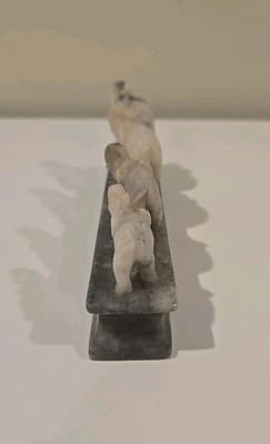VTG Chinese Soapstone Elephant Family Figurine The People's Republic of China 9" - Thumbnail 3