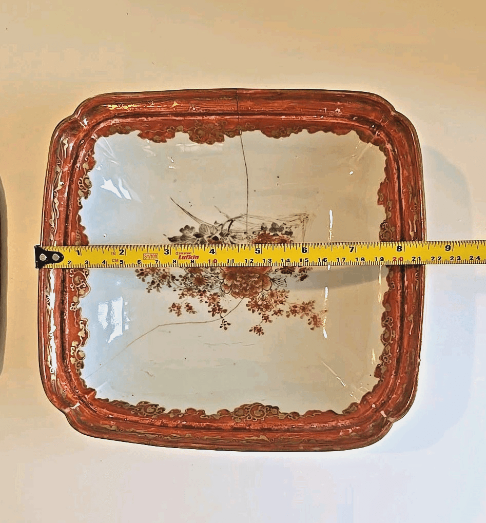 Antique 18C Large Tureen Qing Chinese Porcelain Chine de Commande Sepia READ - Thumbnail 3
