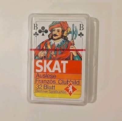 SKAT Leinen Berlin Spielkarten 32 Blatt Vintage Complete